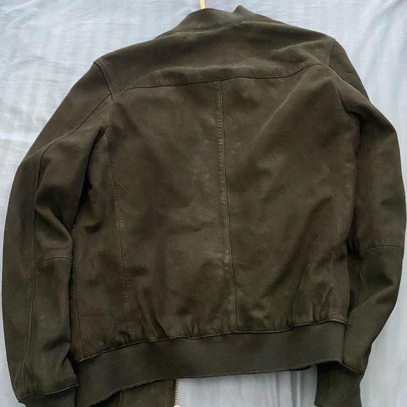 Allsaints suede Bomber Jacket - Picture 2 of 2